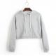 Grey Color Spring Plus Size Ladies Shirts Blank Pullover Hoodies Quick Dry