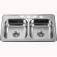 SUS304 Stainless Steel Kitchen Sink With Center Drain Placement Drainer Accessories