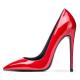 Anti Slippery 12cm Women'S Stilettos Shoes JBPU0502 Red / Black