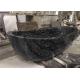 Pedestal Natural Stone Bathtub Marble Material With Black Wooden Veins