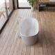 Matt Gray Free Standing Bathtub Acrylic Oval Shape Soaking Bath 1700*800mm