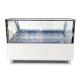 Dessert Station Stainless Steel Ice Cream Dipping Display Freezer 16 Tanks