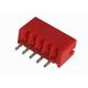 Pressure Welding Right Angle Female Header 2.0mm 5 Pin For PCB Board Red