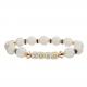 8mm White Faceted Beads XOXO Bracelet For Women Gifts