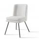 Modern  High quality  Nordic Design Living room Furniture Luxury Fabric  Metal Leg Side Chair
