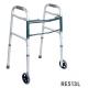 Two button folding walking aids walker for adult, with wheel / castor , Rollator