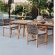 Pastoral Garden Teak Wood Patio Furniture Sets Sun Proof