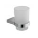 Tumbler holder 85303-Square &Brass+SS304,frosted glass&Chrome color & Bathroom Accessory&fittings&Sanitary Hardware