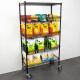 18 X 36 X 69  Black Epoxy 4 Wire Grid Baskets And 1 Shelf Kit In Retail Shop For Goods Display