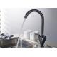 Dual Handle Waterfall Black Kitchen Faucets , Deck Mount Kitchen Faucet ROVATE