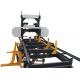 Mobile Portable Bandsaw Sawmill,Hydraulic Automatic Horizontal Log Band Saw with hydraulic clamp