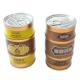 4 Color Coffee Tin Cans 500ml Milk Round Metal Container