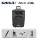 12'' Woofer Echo Control Compact Plastic USB / SD Active PA Speaker Box With LCD Display