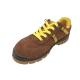 Stitched Logo Lace Up Work Shoes , Mens Brown Casual Shoes Slip Resistance