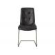 Contemporary 14.2KGS 89cm 61cm Black Leather Look Dining Chairs