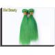 Green 100% Remy Virgin Human Hair , Straight Peruvian Weave Bundles
