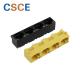 Yellow / Black RJ45 Female Connector , RJ45 PCB Jack 1*4 Ports For Ethernet Connector