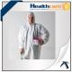 White PP Disposable Protective Coveralls With Hood Full Body