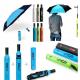 Sky Blue Wine Bottle Umbrella Plastic Handle Strong Fiberglass Shaft / Ribs