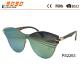 New arrival and hot sale of plastic sunglasses with reflector lens  ,suitable for women and men