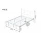 Queen Size Farmhouse ISO14001 Metal Double Bed With Strong Headboard