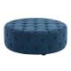 Living room furniture button detailing round upholstery bench tufting round ottoman/sofa set coffee table