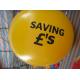 2m 0.18mm Pvc Yellow Brand Inflatable Helium Balloon For Advertising