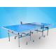 Easy Install Blue Ping Pong Table , Aluminum Ping Pong Table Movable With Logo