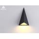 Triangle Up Down Lights Outdoor LED , Black Outdoor Wall Sconce Surface Mounted