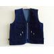 mens vest in 100% cotton, denim, jean, blue, fishing vest, S-3XL