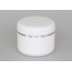 Plastic type 50ml white cream jar with silver line decorative
