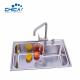 SUS304 Stainless Steel Kitchen Sink Single Bowl Kitchen Sink Press Kitchen Sink  With Faucet