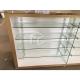 10mm Thick Glass Cell Phone Display Cabinet T4 LED Light Glass Display Shelves