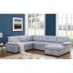 6seater light gray polyester arm loveseat corner chair armless loveseat chaise Upholstered Sectional Sleeper Sofa set