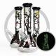 13.5 Inches Smoking Water Pipe 7mm Thick Glass Luminous Art Design Ice Catcher Bong