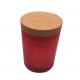 OEM Frosted Tinted Glass Candle Jar Cork Stopper Tightly Airtightness