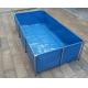 Fireproof 4000L Tarpaulin Fish Tank With Blue Fish Pond Liner Environmental PVC