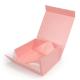 Customized Innovative Biodegradable Packaging Pink Collapsible Gift Boxes With Silk
