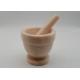 Natural Marble Spice Mortar And Pestle Orange Diameter 10.8cm Height 10.5cm