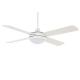 Four Plywood Blades 48 Ceiling Fan With Light DC Motor Low Noise