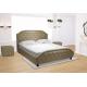 Euro Platform Bed with Side Rails and Soft Upholstered Exterior, White Finish, King