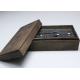 Custom Logo Wood Gift Packaging Boxes With Lining , Personalised Wood Gift Box With Hinged Lid