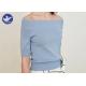 Summer Half Sleeves Cable Knit Jumper Womens Boat Neck Lady Knitwear Anti - Shrink