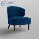 BB2013  Wholesale Home Furniture Soft Fabric Side Chair Wood Leg Luxury Nodic Velvet Home Chair Living Room