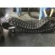 Continuous Black Rubber Excavator Tracks 84 Links With Low Vibration