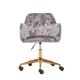 Fixed Armrest 16.93inch Height Velvet Living Room Office Chair 16.4 Pounds