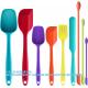 Silicone Rubber Spatula Set, For Cooking & Baking, Dishwasher Safe, 5pcs Spatula + 5pcs Measuring Spoon