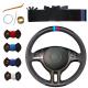 Artificial Leather 3-Spoke Wheel Black Steering Wheel Cover for BMW E39 E46 325i E53 X5
