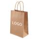 Custom Printed Logo White Brown Gift Shopping Kraft Paper Bag With Twisted Handle