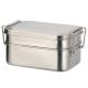 304 Stainless Steel Metal Bento Lunch Box With Double Layer And Two Capacity Options